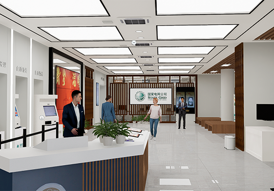 电力营业厅建模总结与渲染效果